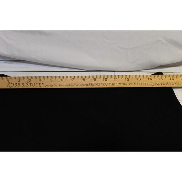 Cabi Women's 14 Black A-Line Midi Skirt Zip Eye Hook Closure - Picture 7 of 13